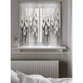 thumbnail image 5 of Spring Camellia Tier Curtains 45 Inch Length,Sheer Curtains for Bedroom Living Room Window Retro Floral Oil Painting Modern Art Rod Pocket Drapes Kitchen Curtains Small Half Window 27.5"x45" 2 Panels, 5 of 6