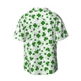 thumbnail image 2 of JUNZAN Mens Casual Button Down Shirts Short Sleeve St Patrick's Day4 Print Shirt-XX-Large, 2 of 7