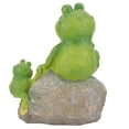 thumbnail image 4 of Linda Rana de Resina Sentada en Piedra, decoración de Jardín para Paisajes al Aire Libre, Regalo para Amantes de los Reptiles, Adorno de Césped de Animales para Muebles DE, 4 of 7