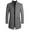 Gray, variant on Men's Trench Coat Long Wool Blend Overcoat Slim Fit Down Topcoat Wine 8(L)