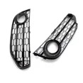 thumbnail image 4 of 2X Front Fog Light Grille Cover For A-U-D-I A4 B8 B8.5 ALLROAD 2009-2015 Bumper Lamp Grills Honeycomb Car Accessories 8K0807681J01C, 4 of 7