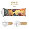 thumbnail image 2 of KLL Ultra Soft Microfiber Body Pillow Cover/Pillowcases 20"x54" with Hidden Zipper Closure-Colorful Wave Dragon Head, 2 of 5