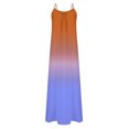 thumbnail image 4 of NSLGXD Womens Beach Dresses Fashion Gradient Color Sleeveless Dress Casual Backless Spaghetti Straps Summer Long Dresses,Size S-3XL, 4 of 9