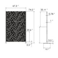 thumbnail image 4 of Kozyard Metal Privacy Screen 74" H x 47.2" W Decorative Outdoor Divider with Stand Panels Freestanding Screen Set for Deck Patio Balcony Garden Outdoor&Indoor (Black/Dotted Line), 4 of 7