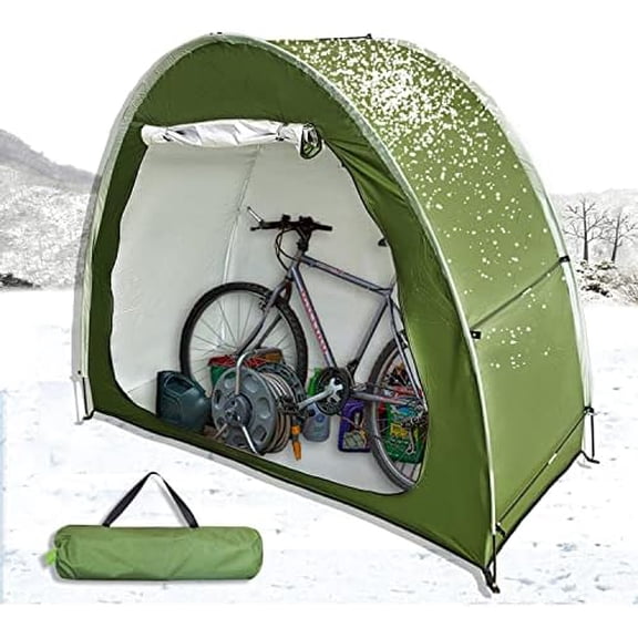Outdoor Bike Cover Bicycle Tent for 2 Bikes, Waterproof Oxford Storage Tent, Foldable Bike Shelter for Camping$$Garden & Patio