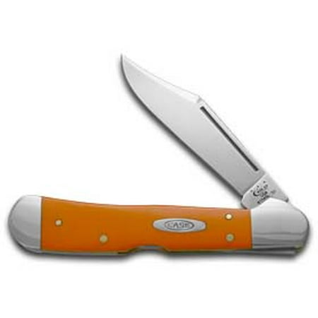 - CASE XX High-visibility Orange Delrin Copperlock Stainless Pocket Knife Knives