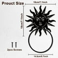 thumbnail image 2 of Sun Towel Ring Hand Towel Holder Boho Sun Metal Bathroom Towel Hanger Black Art Towel Rack Wall Mounted for Kitchen Bath Towel Ring Home Decors Gift, 2 of 9
