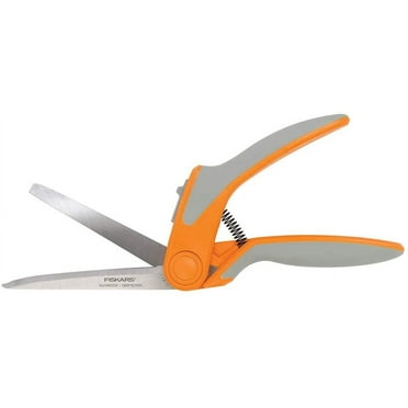 Fiskars RazorEdge Easy Action Stainless Steel Pointed Crafting Scissors, 9 in, Orange, 1 Count, 1 Pack