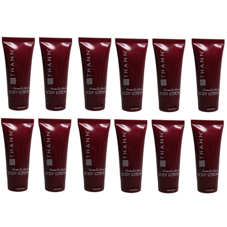 Thann Aromatic Wood Body Lotion lot of 12 Each 0.75oz Bottles. Total of 9oz