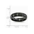 thumbnail image 6 of Grey Titanium Ring Band Wedding Standard Domed Grooved, 6 of 6
