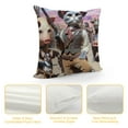 thumbnail image 4 of Orinice Funny Cat Pillow Cover Cowboy Cat and His Dog Decorative Pillow Covers Square Pillowcase Cushion Covers White, 4 of 5