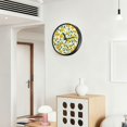 thumbnail image 6 of Indoor 12' Voice-Activated Luminous Decoration Wall Clock With LED Night Light Yellow Daisies, 6 of 8
