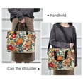 thumbnail image 6 of FORMRS 16" Laptop Bag Carrying Sleeve Case with Handle Travel Shoulder Briefcase, Orange Japanese Flowers Pattern, 6 of 8
