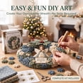 thumbnail image 6 of PYURTEP Christmas 3D Fabric Poke Wreath Diy Kit, Christmas Wreath Craft Set for Beginners, Holiday Art Project for Home Door Wall Holiday Decor, 6 of 9