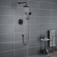 thumbnail image 3 of Boyel Living 8.3" Shower Faucet Set Wall-Mounted Rain Shower Faucet with Pressure Balanced Valve锛孧atte Black, 3 of 8