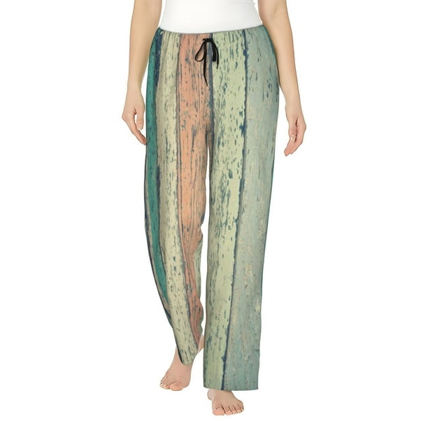 Balery Hardwood Pantalones de pijama para mujer, pijamas ultraligeros, pantalones de estar por casa-Large
