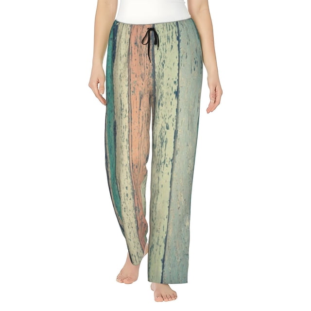 Balery Hardwood Pantalones de pijama para mujer, pijamas ultraligeros, pantalones de estar por casa-Large