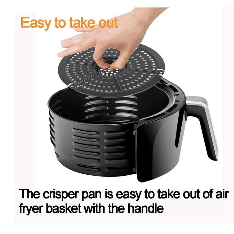 Air Fryer Grill Pan for Chefman TurboTouch Easy View Air Fryer 8 qt, Food Grade Non-Stick Air Fryer Accessories Replacement Tray Rack Parts Grill