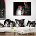 thumbnail image 4 of Designart Fractal 3D Red White Cubes - Contemporary Throw Pillow - 12x20, 4 of 5