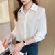 thumbnail image 2 of Fashion elegant satin shirts solid color ladies shirts causal Women's Blouses Spring Long Sleeve Shirts Tops Blusas Mujer, 2 of 5