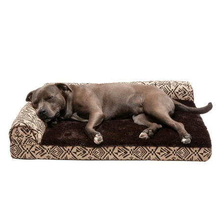 UPC: 0842229122527 | FurHaven Pet Products Southwest Kilim Deluxe Chaise Lounge Orthopedic Sofa-Style Pet Bed for Dogs & Cats – Desert Brown Large