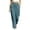 Navy, variant on Utoimkio Drawstring Elastic Waist Casual Pants for Women with Crinkle Fabric and Cuffed Hem