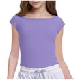thumbnail image 2 of Camiseta de manga larga con encaje de color liso para niña, camisa básica informal de manga larga para niña, jersey de cuello redondo con bolsillo para niña, top de poliéster para niña, 2 of 8