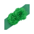 thumbnail image 2 of Cinturón elástico ancho de doble flor grande para mujer INSPIRE CHIC, cinturones elásticos anchos para vestir hasta 70 cm/27.55" verde, 2 of 6