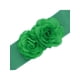 thumbnail image 2 of Cinturón elástico ancho de doble flor grande para mujer INSPIRE CHIC, cinturones elásticos anchos para vestir hasta 70 cm/27.55" verde, 2 of 6