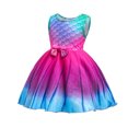 thumbnail image 5 of Fesfesfes Toddler Baby Kids Girls Summer Dress Causal Sleeveless Dress Mermaid Bow Skirt Dress Princess Dress Spring Saving Sale, 5 of 9