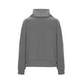 thumbnail image 6 of WFJCJPAF 2024 New Product 锛?Blouses for Women Plus Size,Fashion Women's Casual Long Sleeve Turtleneck Ladies Solid Zipper Tops Blouse - Gray XXL, 6 of 8