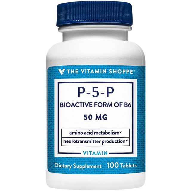 Suplemento The Vitamin Shoppe P-5-P (piridoxal-5-fosfato) 50 mg 100 comprimidos