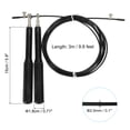 thumbnail image 2 of Uxcell Speed Skipping Rope Adjustable Speed Jumping Rope Adults Workout Skipping Rope with 18mm Handle Black, 2 of 6