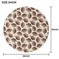 thumbnail image 6 of Brown Footballs on Beige Pattern Round Tablecloth 60"x60",Wrinkle Wipeable Table Cloth for Kitchen Dining Room Picnic Patio Party, 6 of 6
