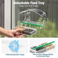 thumbnail image 6 of Kingsyard Window Bird Feeder for Outdoors, Acrylic Bird Feeder with Strong Suction Cups, Clear, 6 of 11