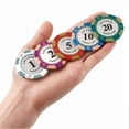 thumbnail image 5 of Ficha de póquer Mahjong Texas Hold'em Ficha de póquer Juego de cartas de alta gama Suministros de casino, Valor nominal 1, 5 of 5