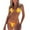 Yellow, variant on Gubotare Women's Chain Triangle Thong Bikini Set Sexy Two Piece Swimsuit Bathing Suit Hot Pink M