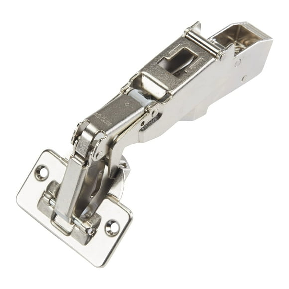 Blum Inc. 71T6650 Clip Top Partial Overlay Screw-On Cabinet Door Hinges with 170-Degree Opening Angle and Self Close Function, Nickel Plated
