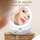 thumbnail image 3 of Espejo de aumento led plegable para maquillaje, espejo cosmético de tocador blanco costway, carga usb o batería con luz, espejos de mesa 10x, 3 of 4