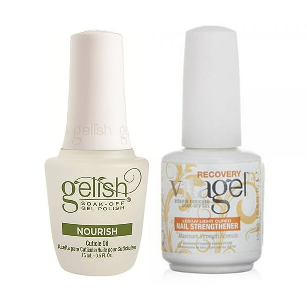 Gelish SoakOff Gel Polish Duo Nourish Cuticle Oil + Vitagel Recovery