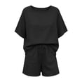 thumbnail image 7 of Summer Women's Casual Suit Tops And Shorts Fashion Two-Piece Set, 7 of 7