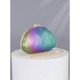 thumbnail image 4 of Women's Iridescent Rainbow Clutch Bag Shell Shape Evening Purse for Party, 4 of 9