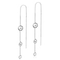 thumbnail image 6 of AeraVida Sparkling Graduated Tiers Cubic Zirconia Sterling Silver Slide-Through Dangle Earrings, 6 of 6