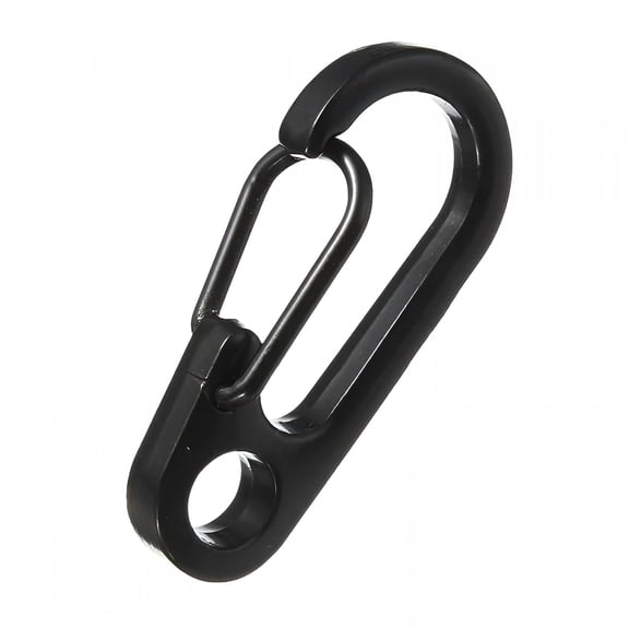 GASTROPOD Black Tone Spring Buckle Belt Bag Clip Loop Hook Keychain Ring Fob Key Keychain Hook