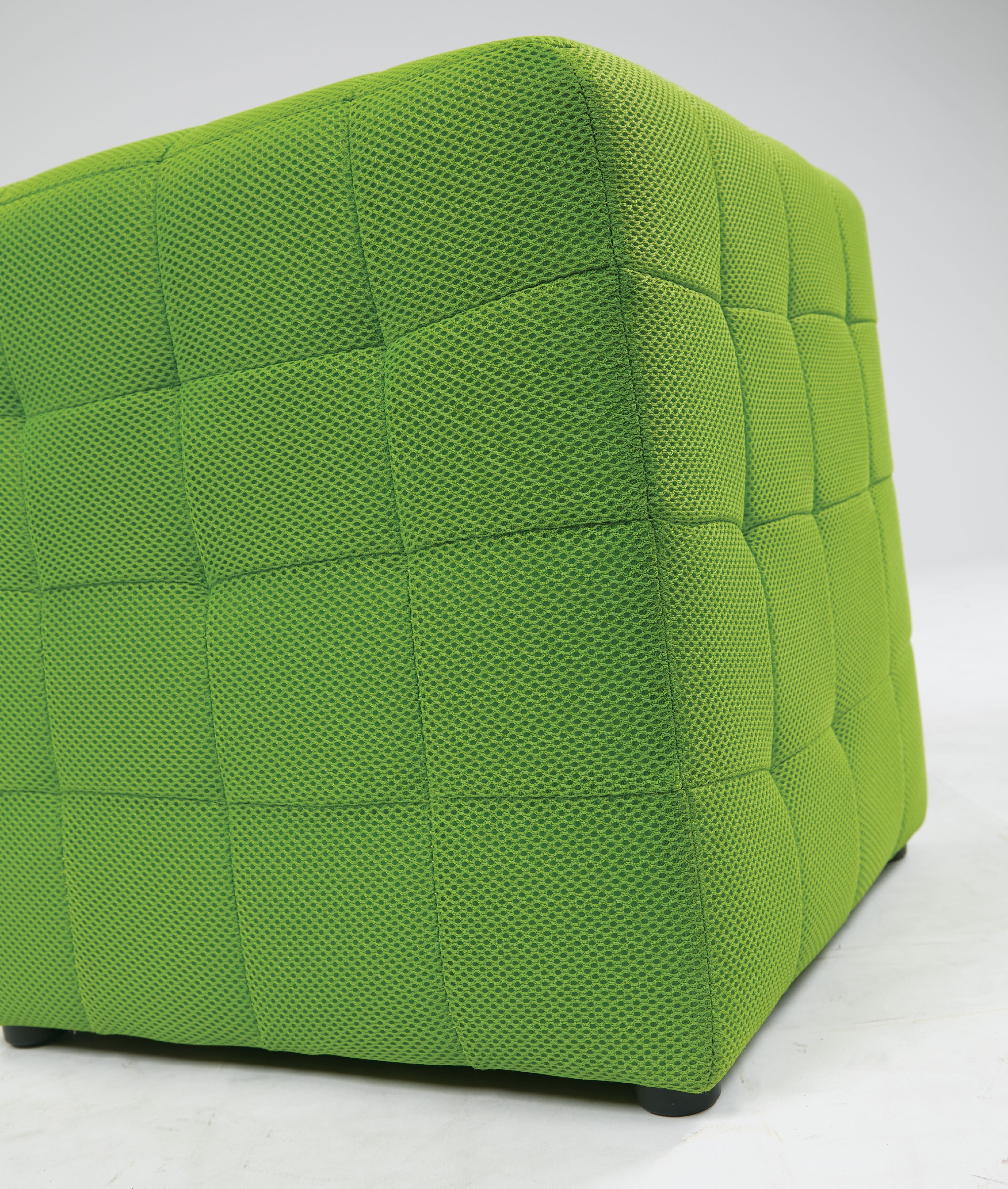 OSP Home Furnishings Detour 15" Green Fabric Cube - image 5 of 10