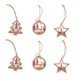 thumbnail image 1 of Naiovety 6 piezas de piezas de de Navidad Kit de colgantes pintura colorida adornos colgantes redondos accesorios de bricolaje colgador de carteles Kits de decoración para fiestas Rojo Naiovety HA070151-01, 1 of 6