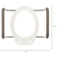 thumbnail image 5 of Carex Raised 3.5" Toilet Seat with Handles, Standard Elongated Toilets, Handicap, Seniors, 250lb Capacity, 5 of 10
