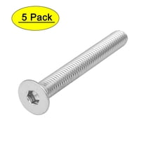 Uxcell M6x50mm 316 Stainless Steel Countersunk Flat Head Hex Socket Cap Screw Bolt (5-pack)