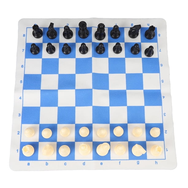 Juego De Ajedrez, Tablero De Ajedrez De PU, Bolsillo Con Cordón, Piezas De Ajedrez De Plástico, Juego De Ajedrez Portátil, Interesante Para Entretenimiento Familiar