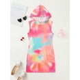 thumbnail image 4 of Mikrdoo Kid Girls Casual Dress Tie-dye Sleeveless Hooded Slim Dress One Piece Beach Sundress Sizes 7-14, 4 of 9